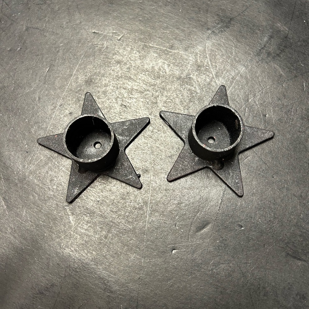 Black Star candle Holders - Metal Home Accent